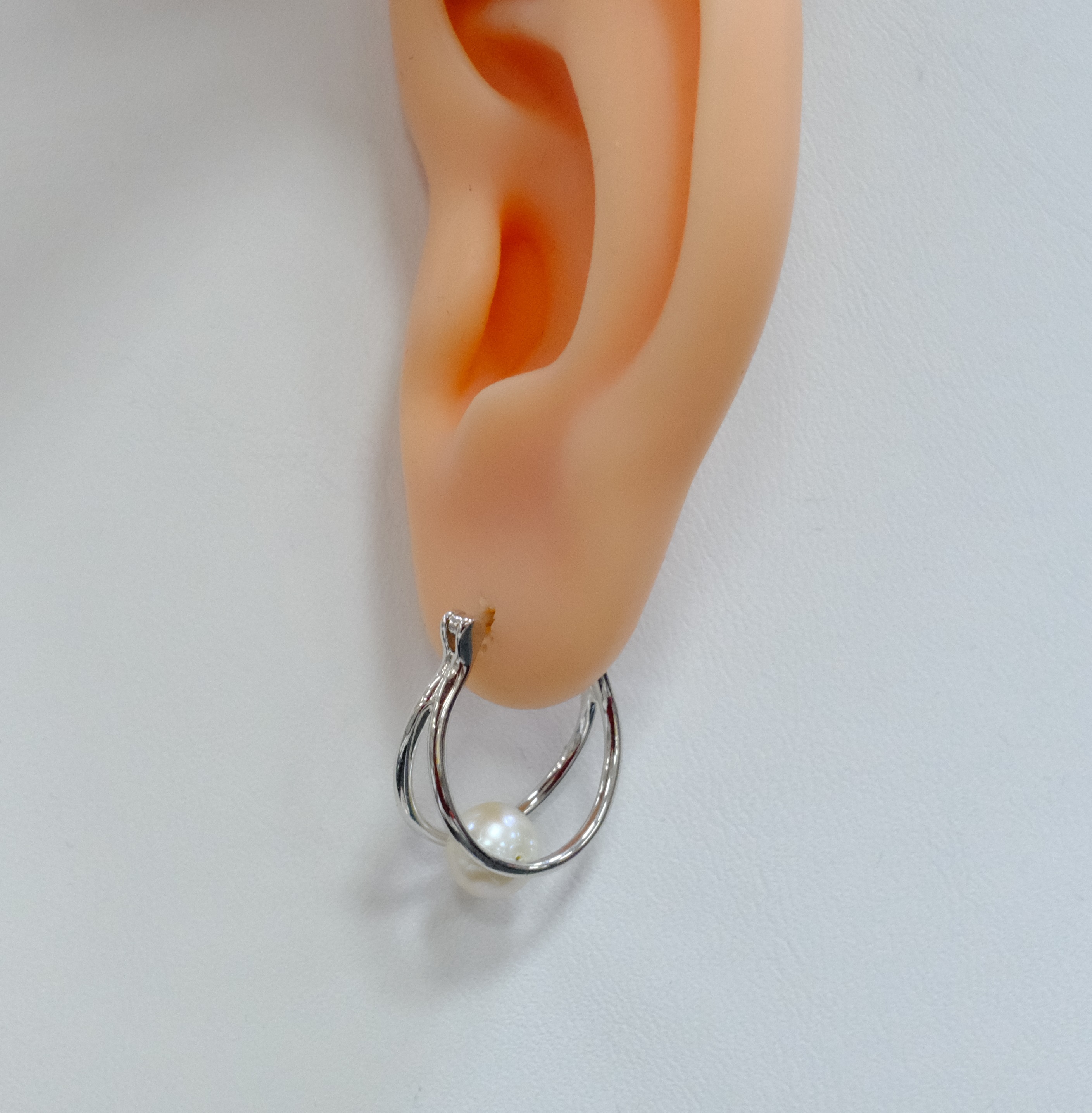 Серебряные серьги с жемчугом